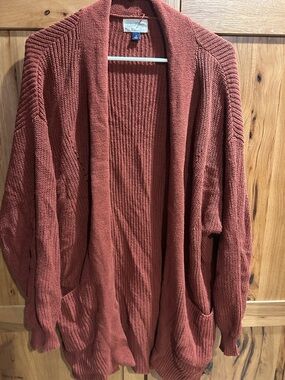 Universal Thread Open-Front Cardigan Sweater - Rust